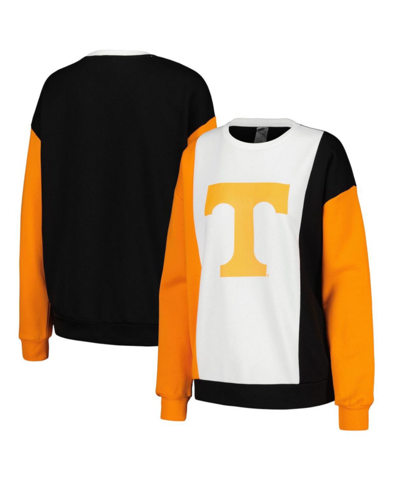Женский бело-черный пуловер Tennessee Volunteers с вертикальными цветными блоками Gameday Couture
