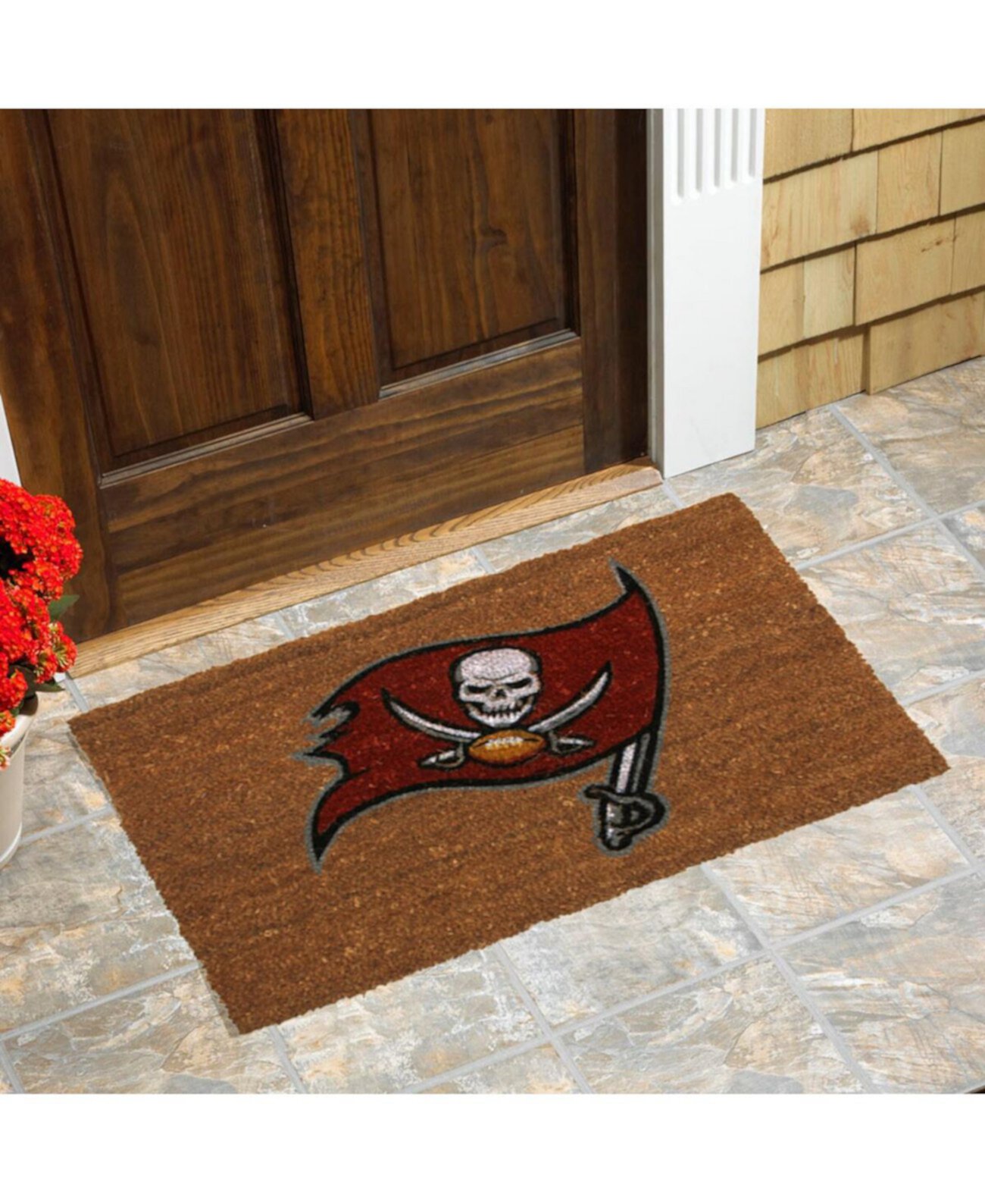 Коврик из кокосового волокна с логотипом Tampa Bay Buccaneers 20 x 30 дюймов Memory Company