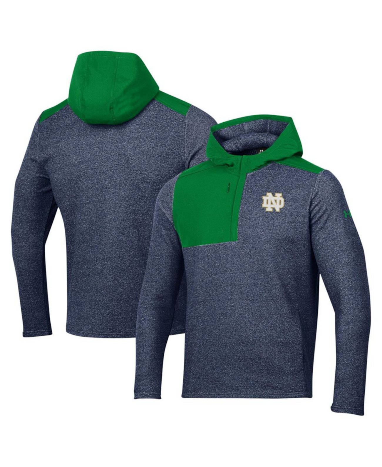 Мужская Толстовка Under Armour Notre Dame Fighting Irish Survivor Fleece Hoodie Quarter-Zip Under Armour