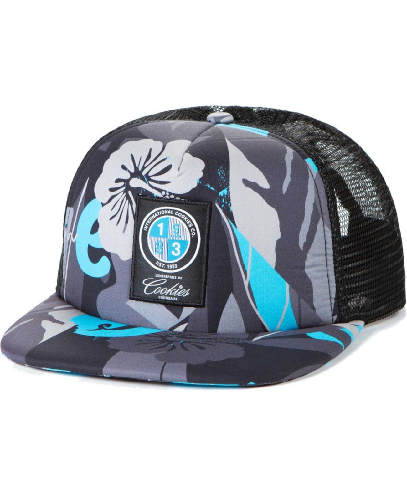 Мужская одежда Черная шляпа Trucker Snapback со сплошным принтом Corsica Cookies