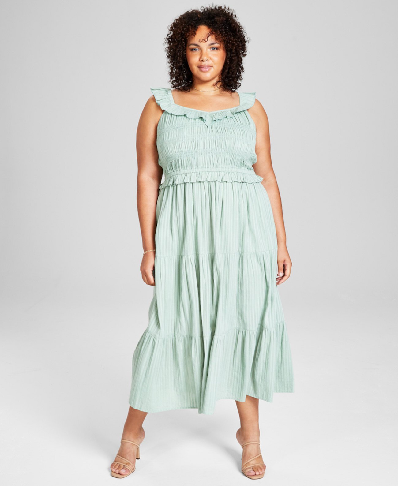 Модное платье больших размеров с оборками и присборенным верхом, созданное для Macy's And Now This