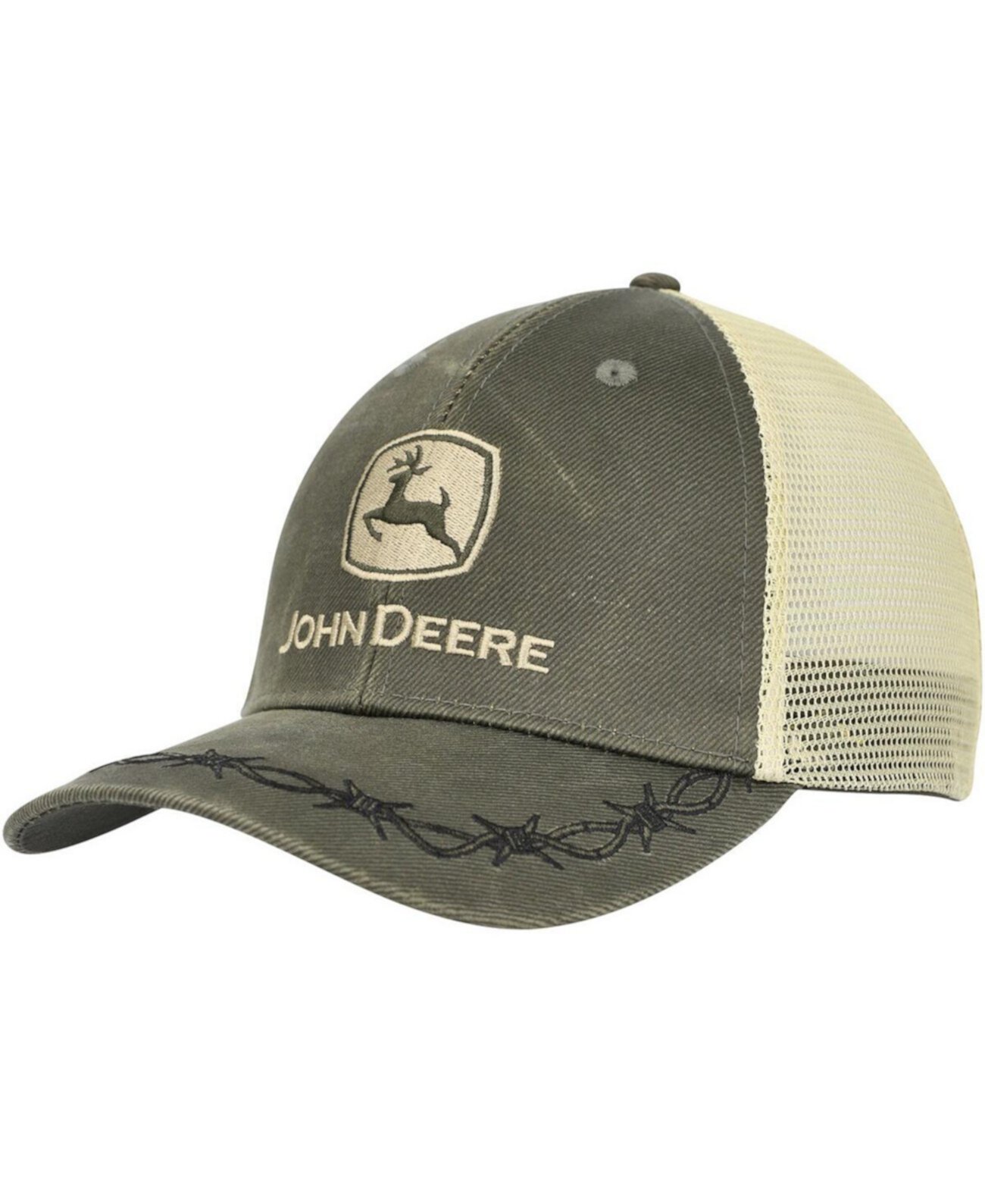Мужская оливковая регулируемая шляпа John Deere Classic Oil Skin Trucker Top of the World