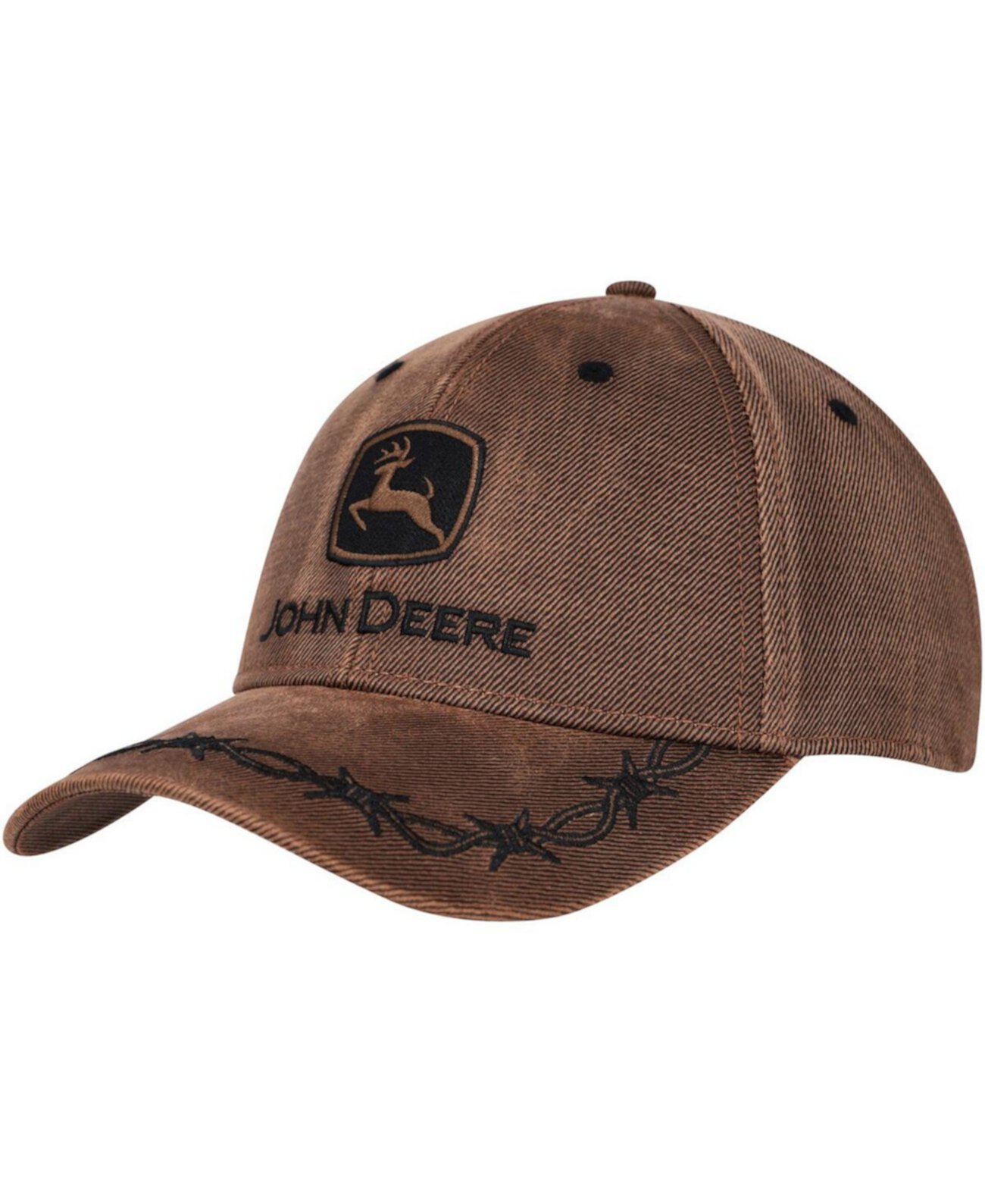 Мужская коричневая регулируемая шляпа John Deere Classic Oil Skin Top of the World
