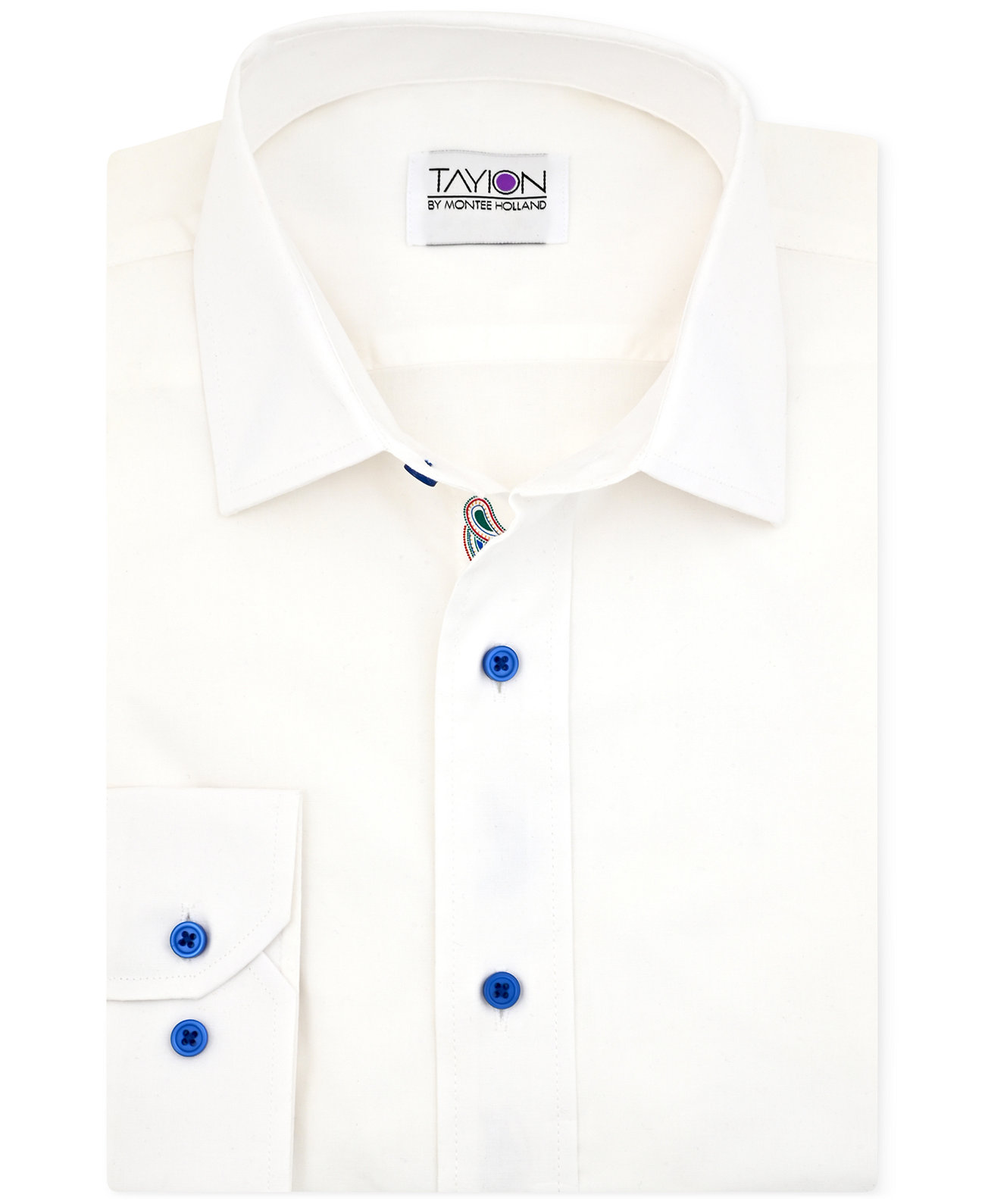 Мужская классическая рубашка приталенного кроя с полосками и планкой Tayion Collection