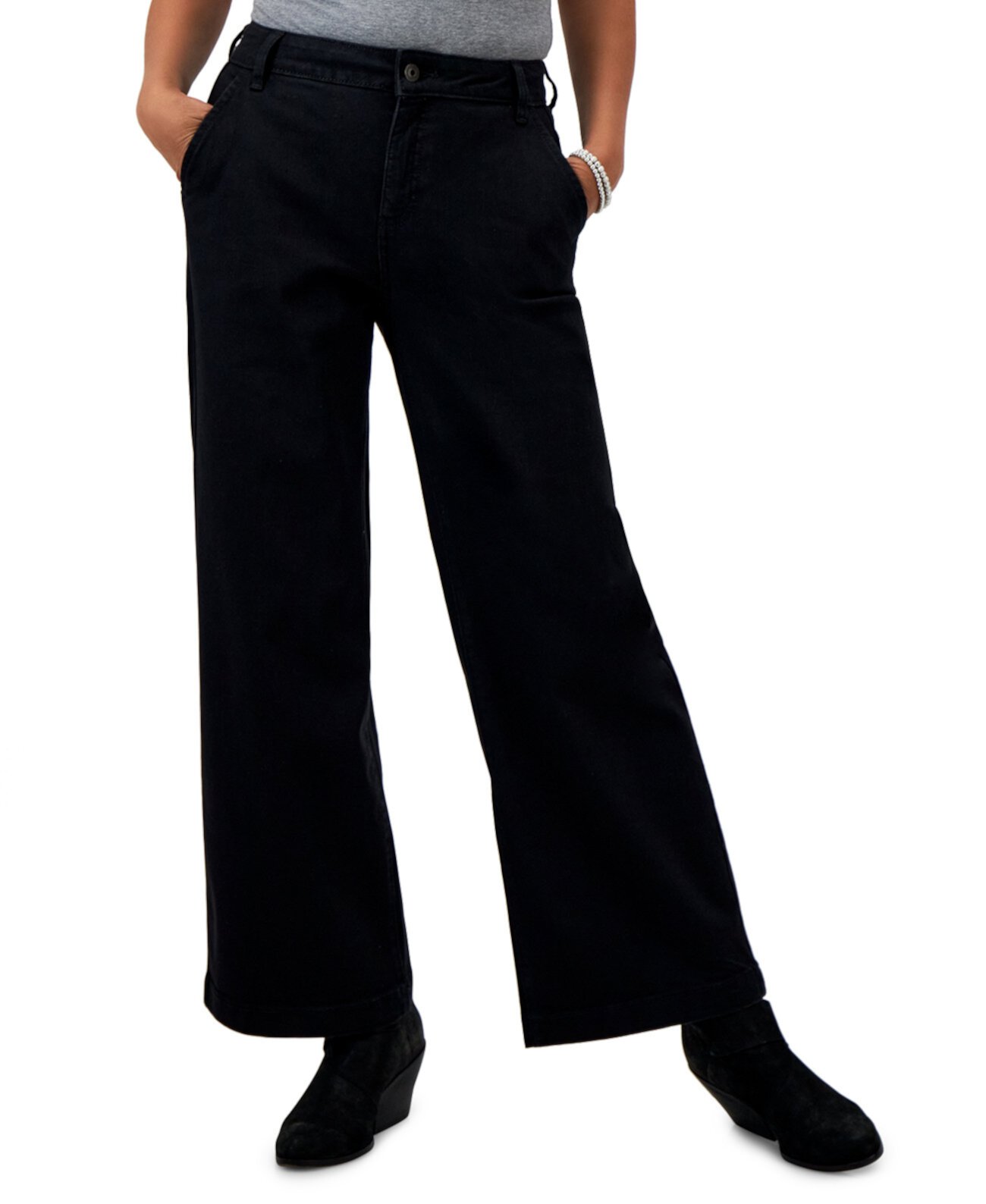 Petite High-Rise Wide-Leg Jeans, Created for Macy's Style & Co