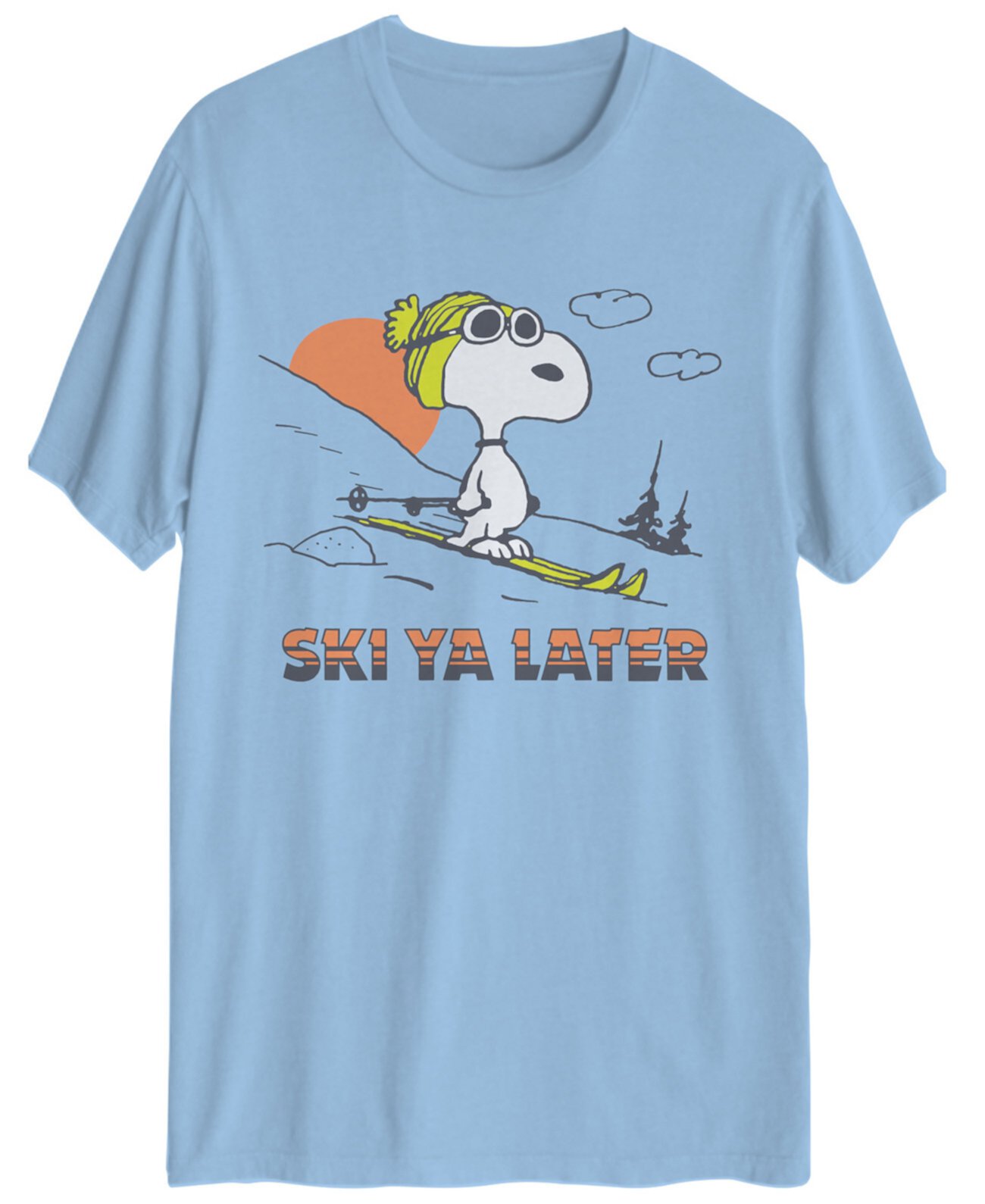 Мужская футболка Snoopy Ski с коротким рукавом Hybrid