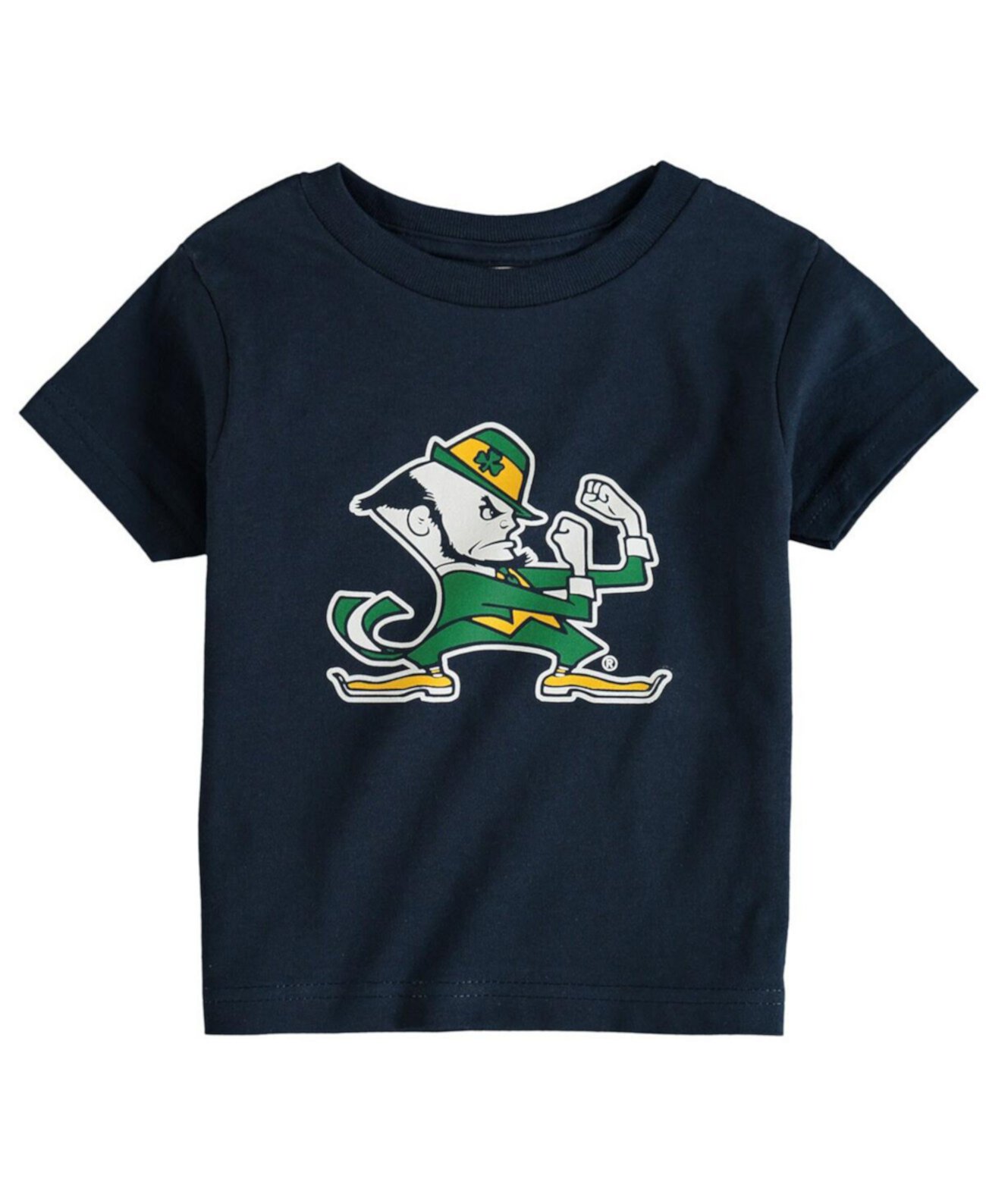 Темно-синяя футболка с большим логотипом «Notre Dame Fighting Irish» для мальчиков и девочек для малышей Two Feet Ahead