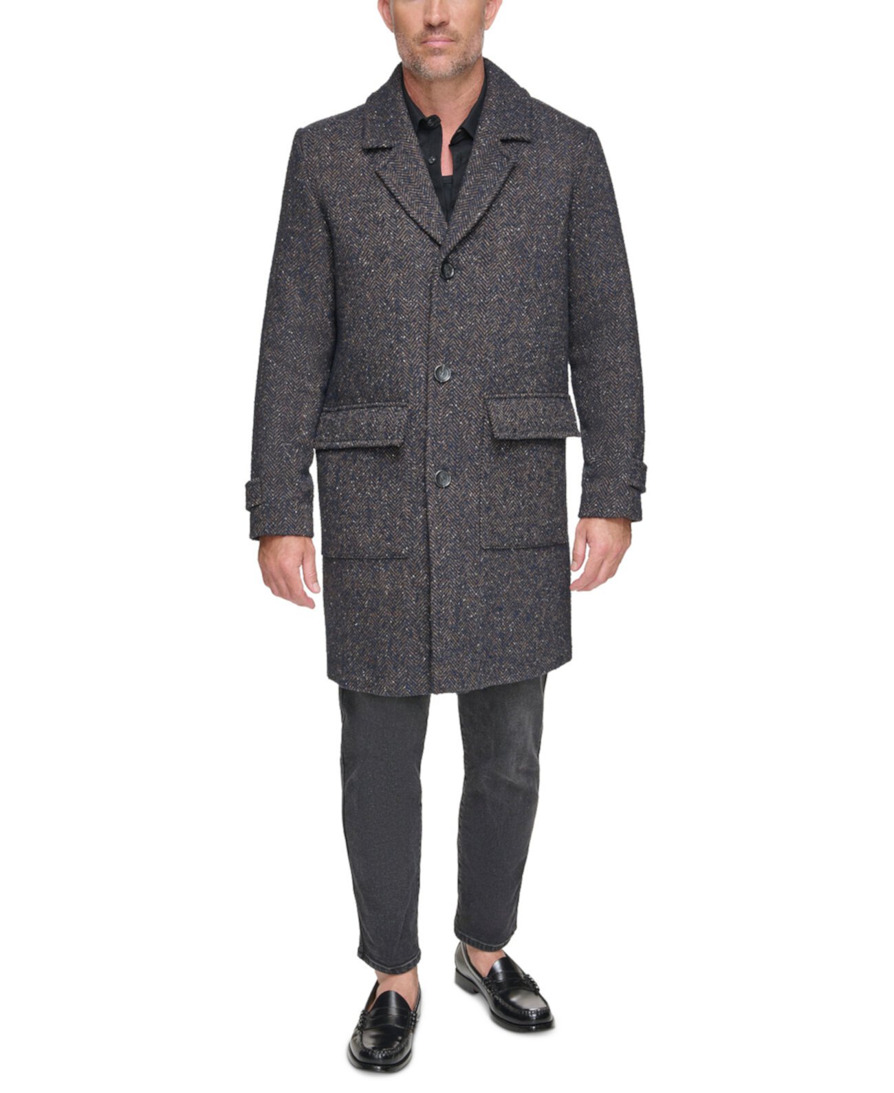 Мужское пальто Wexford с узором «в елочку» Marc New York