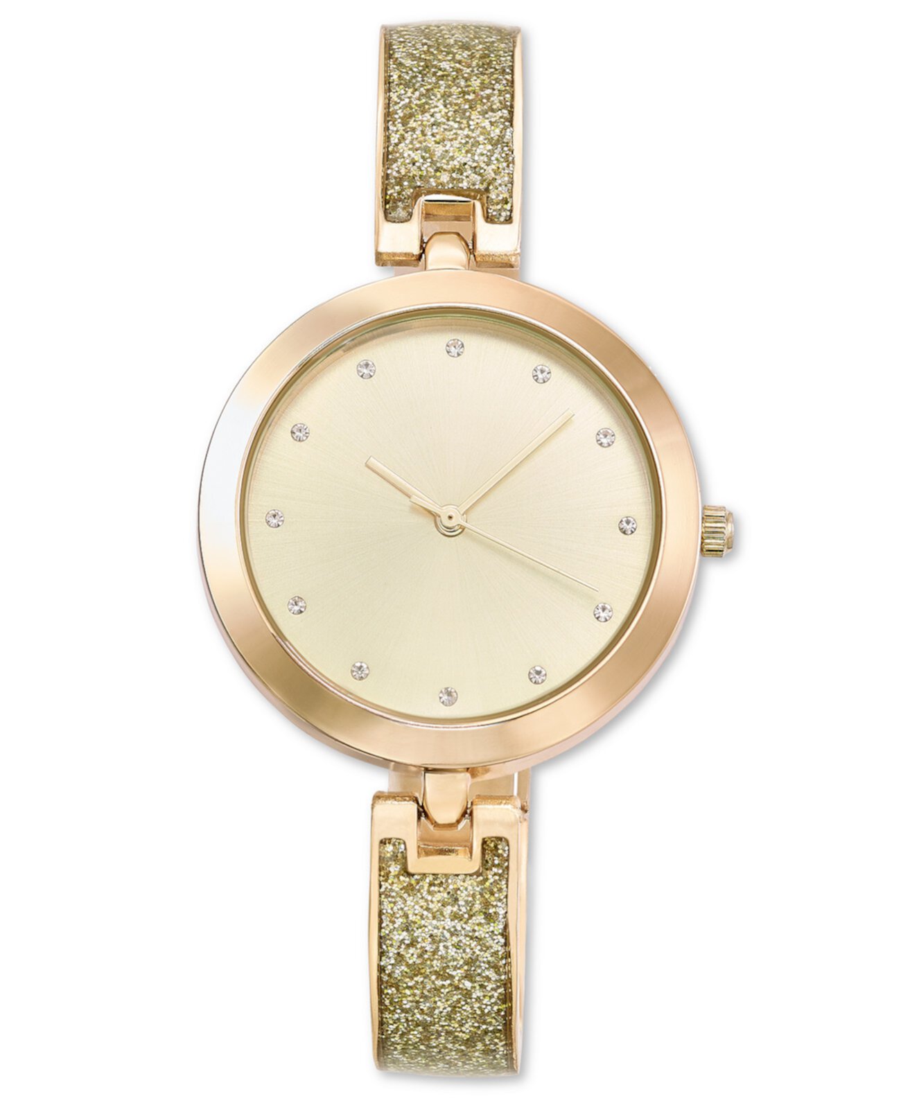 Женские золотистые часы с блестящим браслетом-полубраслетом, 34 мм, созданные для Macy's I.N.C. International Concepts