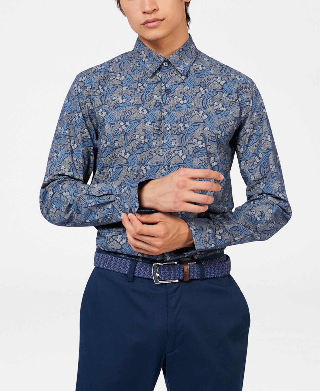Мужская рубашка с цветочным принтом в стиле модерн Ben Sherman