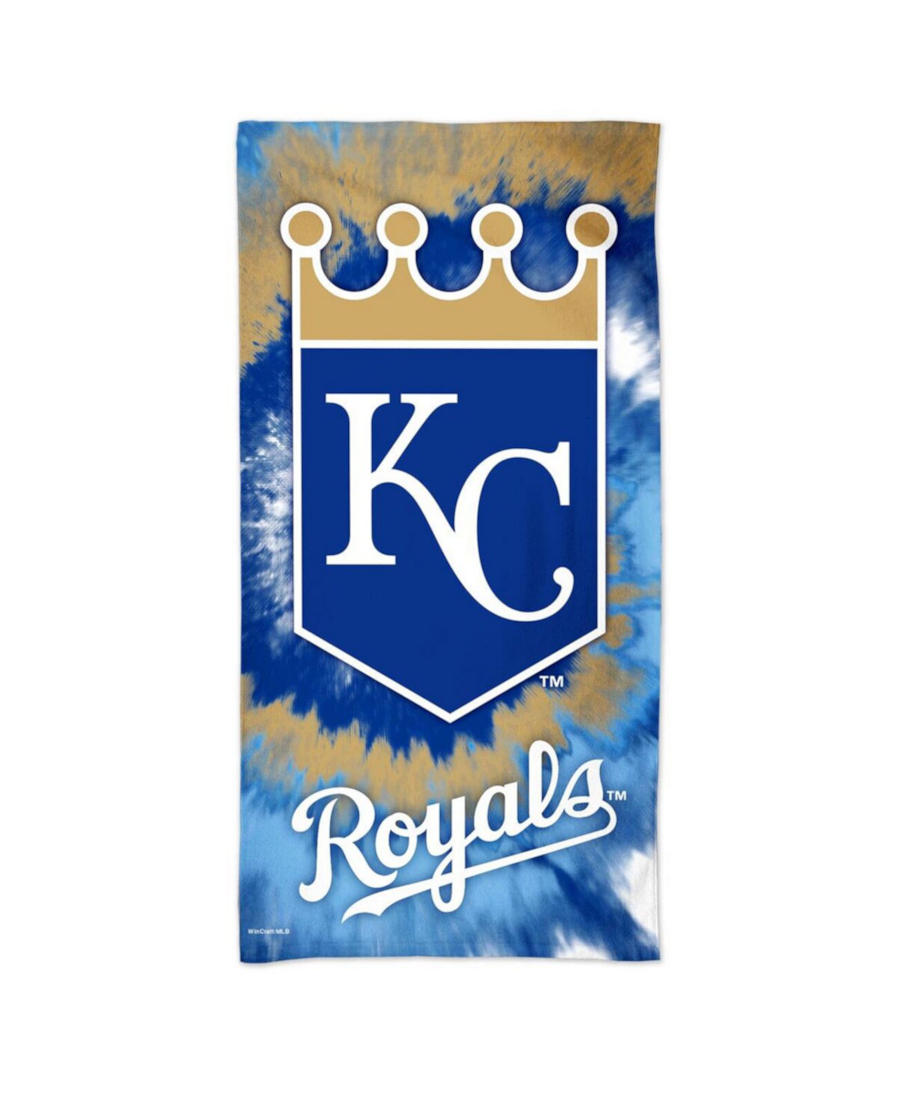 Пляжное полотенце с узором тай-дай Kansas City Royals, 152 x 76 см, 100% полиэстер Wincraft