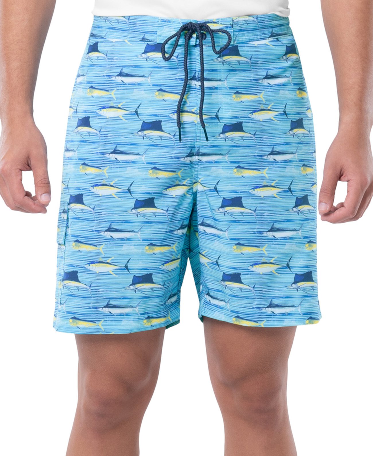 Мужские шорты для серфинга Scribble Fish на шнурке 7 дюймов Guy Harvey