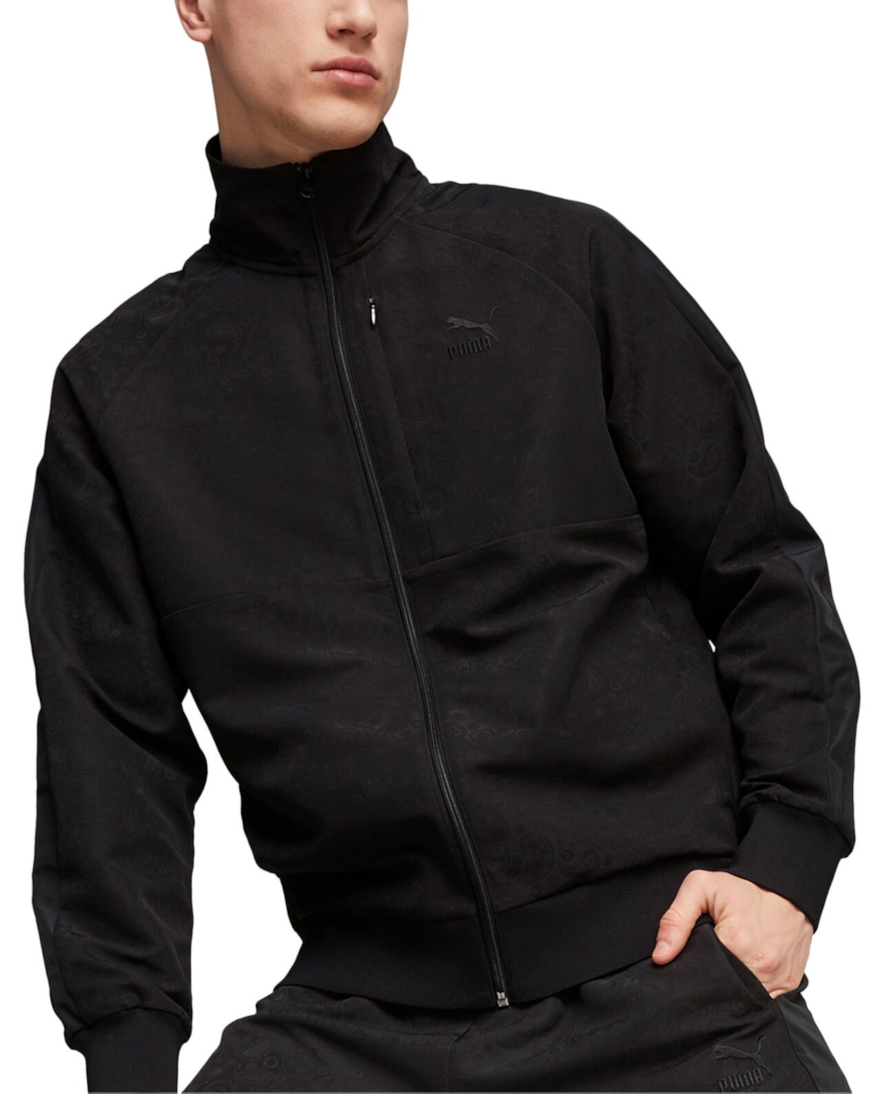 Мужская жаккардовая спортивная куртка с молнией спереди Paisley Luxe PUMA
