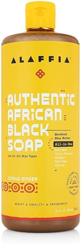 Настоящее африканское черное мыло «Все в одном» — «Цитрусовый имбирь», 32 жидких унции Alaffia