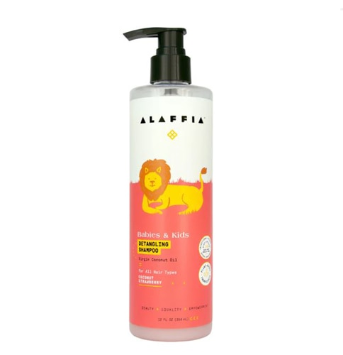 Шампунь для распутывания волос для младенцев и детей — кокос-клубника — 12 жидких унций Alaffia