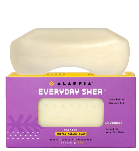 Кусковое мыло EveryDay Shea — лаванда, 8 унций Alaffia