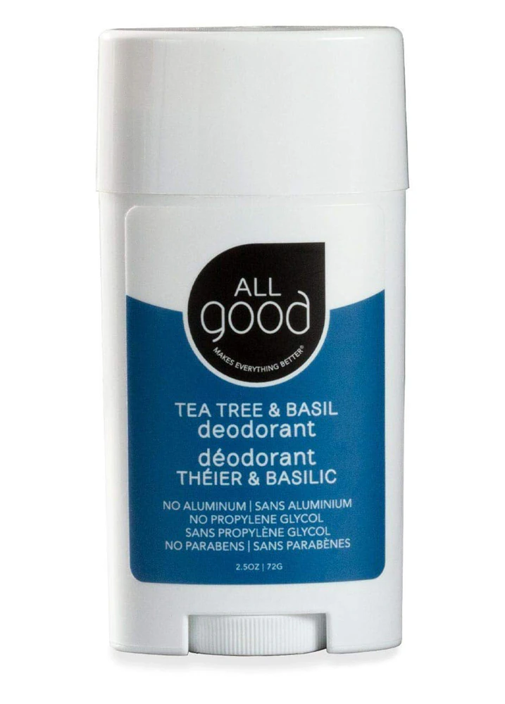 Дезодорант без алюминия, «Чайное дерево и базилик», 2,5 унции All Good