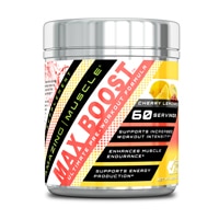 Max Boost — усовершенствованная предтренировочная формула с вишневым лимонадом, 60 порций Amazing Muscle