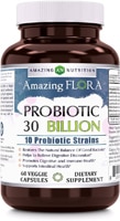 Amazing Flora Probiotic 10 Strains -- 30 billion - 60 Veggie Capsules (Капсулы на растительной основе) Amazing Nutrition