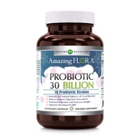 Amazing Flora Probiotic 10 Strains -- 30 billion - 120 Veggie Caps (Вегетарианские капсулы) Amazing Nutrition