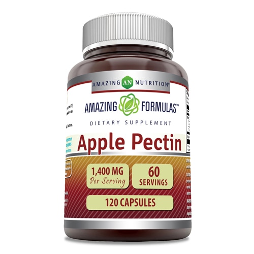 Amazing Formulas Apple Pectin -- 1400 mg - 120 Capsules (Капсулы) Amazing Nutrition