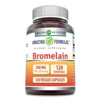 Amazing Formulas Bromelain -- 500 mg - 120 Veggie Capsules (Капсулы на растительной основе) Amazing Nutrition