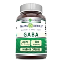 Amazing Formulas ГАМК — 750 мг — 100 растительных капсул Amazing Nutrition