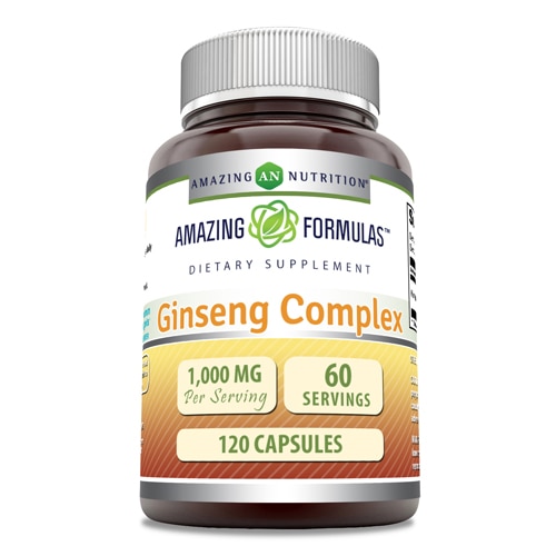 Комплекс женьшеня Amazing Formulas — 1000 мг — 120 капсул Amazing Nutrition