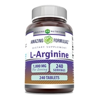 Amazing Formulas L-Arginine -- 1000 mg - 240 Tablets (Таблетки) Amazing Nutrition