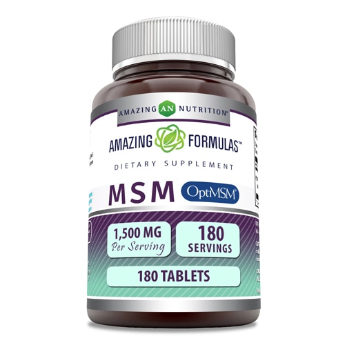 Amazing Formulas OptiMSM, 1500 мг, 180 таблеток Amazing Nutrition