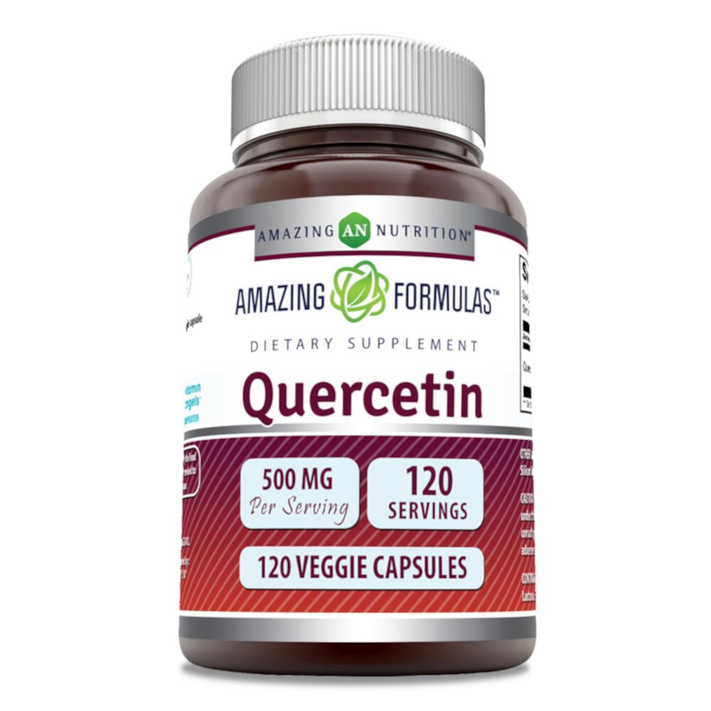 Amazing Formulas Кверцетин, 500 мг, 120 растительных капсул Amazing Nutrition