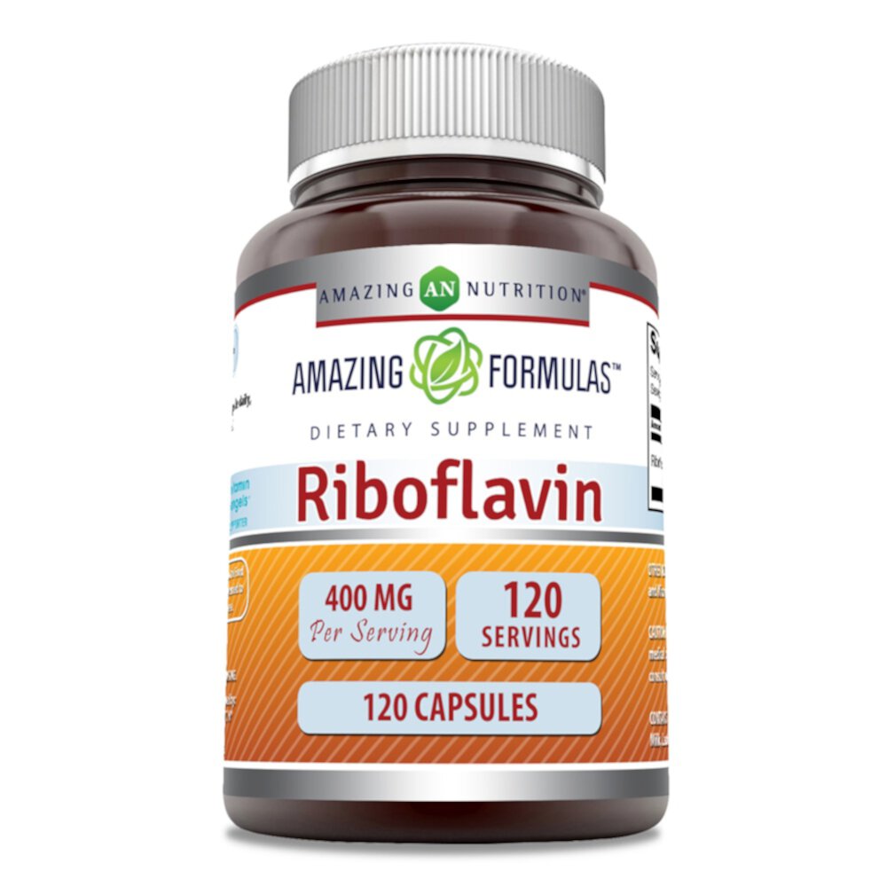 Amazing Formulas Рибофлавин — 400 мг — 120 капсул Amazing Nutrition