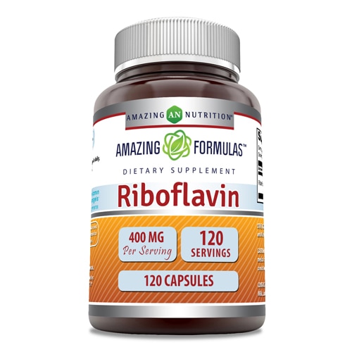 Amazing Formulas Рибофлавин — 400 мг — 120 капсул Amazing Nutrition