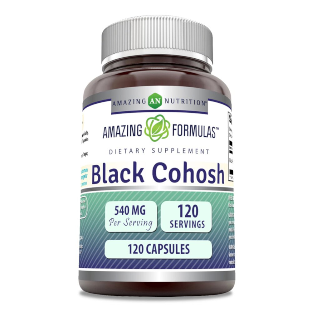 Черный клопогон — 540 мг — 120 капсул Amazing Nutrition