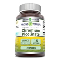 Хром Пиколинат - 200 мкг - 120 таблеток - Amazing Nutrition Amazing Nutrition