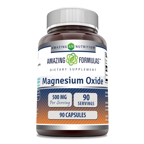 Оксид магния — 500 мг — 90 капсул Amazing Nutrition