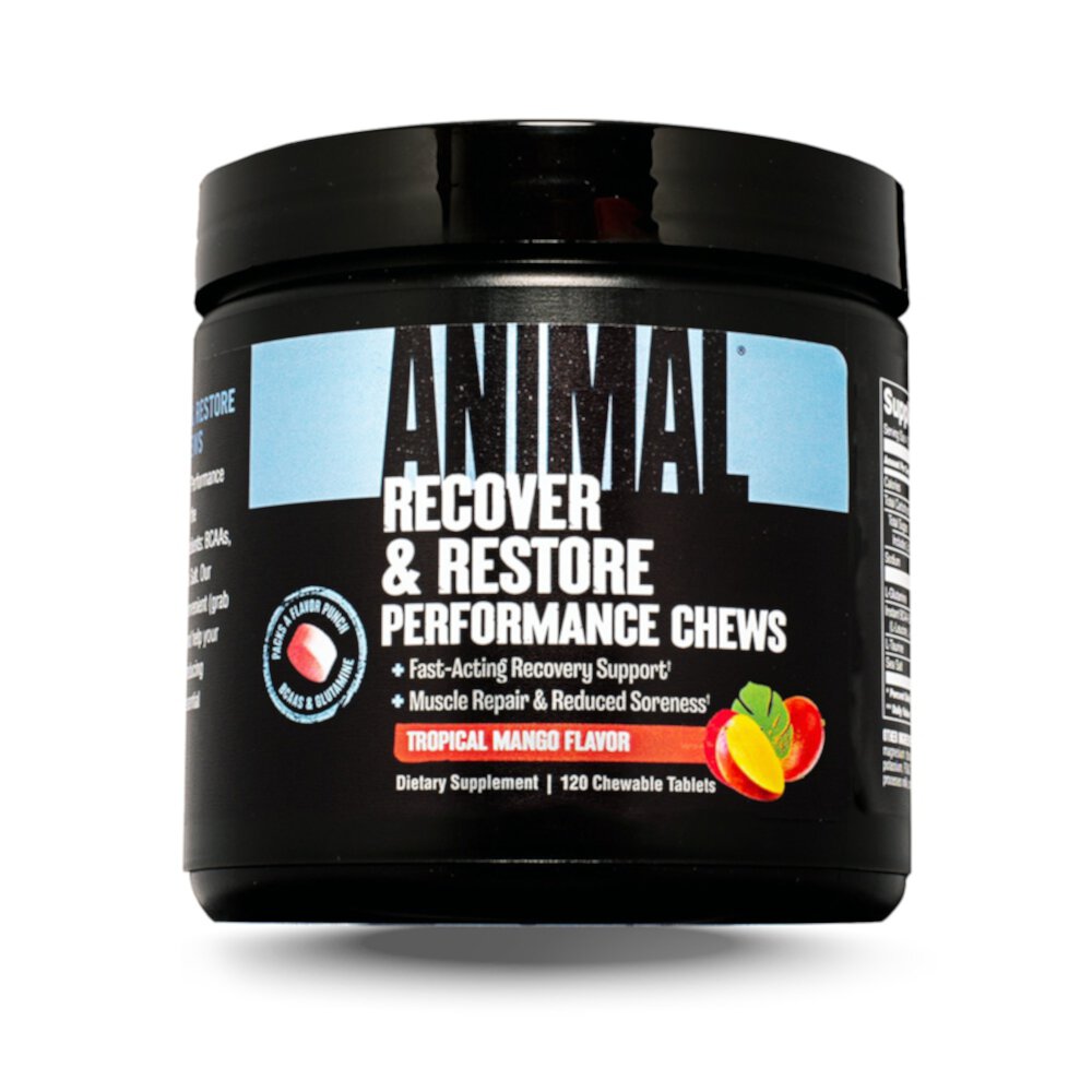 Recover & Restore Performance Chews Tropical Mango -- 120 Chewable Tablets (Жевательные таблетки) Animal