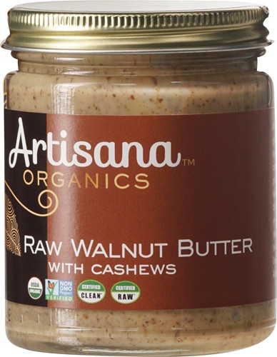 Organic Raw Walnut Butter with Cashews -- 8 oz Artisana