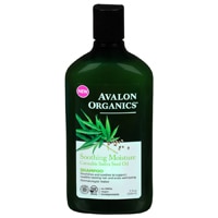 Натуральный шампунь, успокаивающее и увлажняющее масло семян конопли, 11 жидких унций Avalon Organics