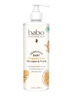 Детский шампунь и средство для мытья Sensitive Baby 2-в-1 без отдушек, 16 жидких унций Babo Botanicals
