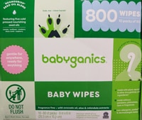 Детские салфетки без запаха, 10 упаковок — 800 салфеток Babyganics