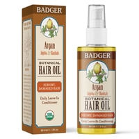 Органическое аргановое растительное масло для волос — для сухих и поврежденных волос, 2 жидких унции Badger Basket