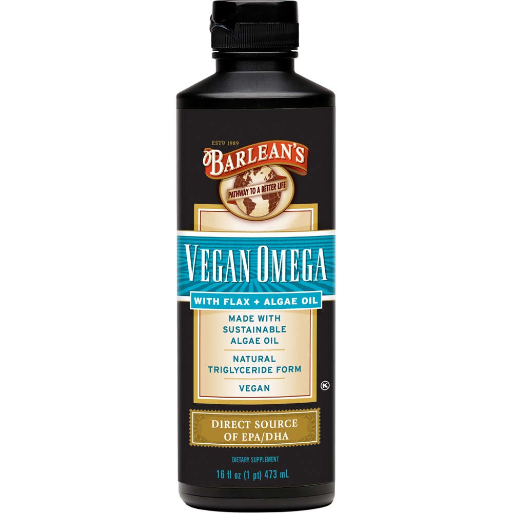 Vegan OmegaWith Flax & Algae Oil -- 16 oz (Унции) Barlean's