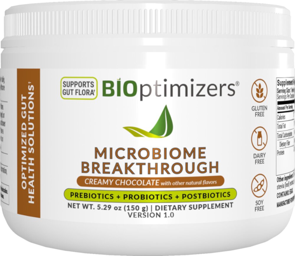 Microbiome Breakthrough Creamy Chocolate -- 5.29 oz (Унции) BIOptimizers