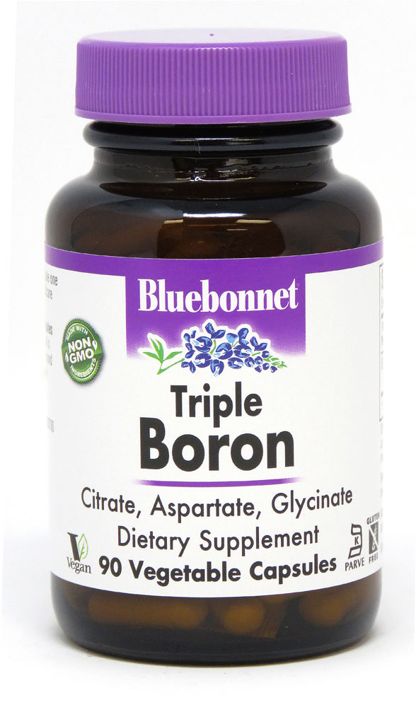 Triple Boron -- 90 Vegetable Capsules (Растительные капсулы) Bluebonnet Nutrition