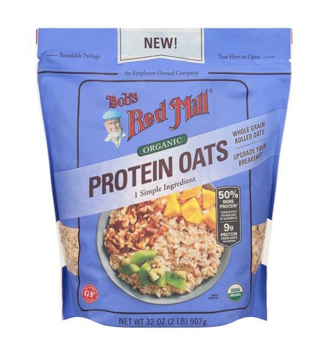 High Protein Organic Gluten Free Rolled Oats -- 32 oz Bob's Red Mill