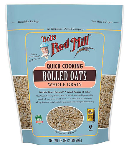 Whole Grain Rolled Oats Quick Cooking -- 32 oz Bob's Red Mill