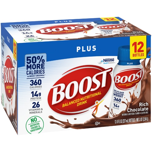 Plus Nutritional Drink Rich Chocolate — 12 шт. Boost