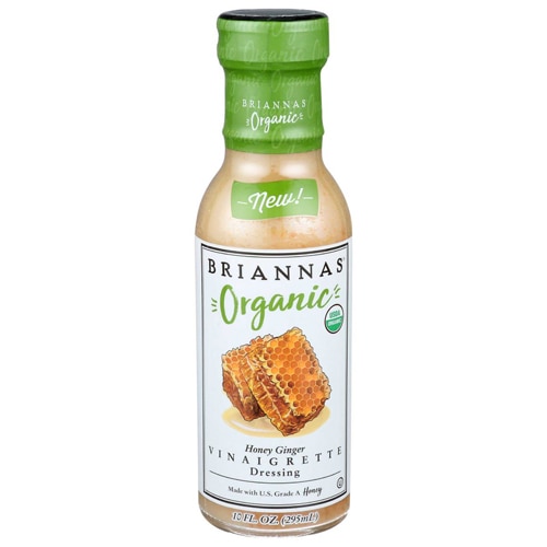 Organic Honey Ginger Vinaigrette -- 10 fl oz Briannas