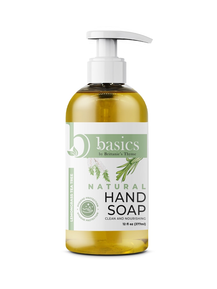 Натуральное жидкое мыло для рук Basics — Чайное дерево с лемонграссом, 12 жидких унций Brittanie's Thyme